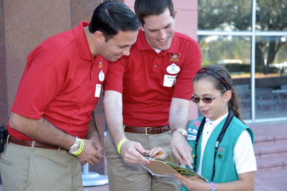 Disney Cast Members with Girl Scout