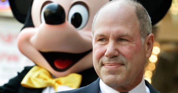 Michael Eisner and Mickey and Minnie