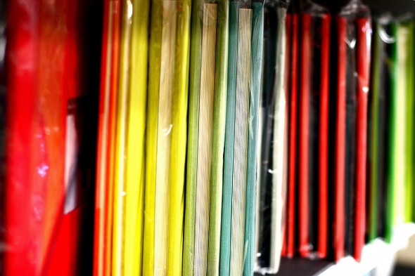 Colorful scrapbooks