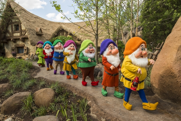 Seven Dwarves marching to mine train