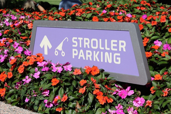 Epcot Stroller Parking Sign