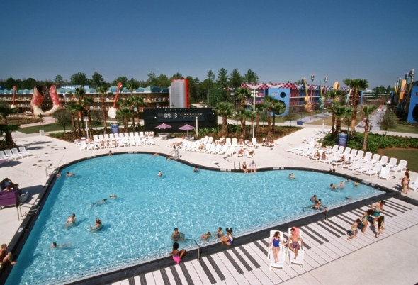 Giant piano pool at All-Star Music Resort