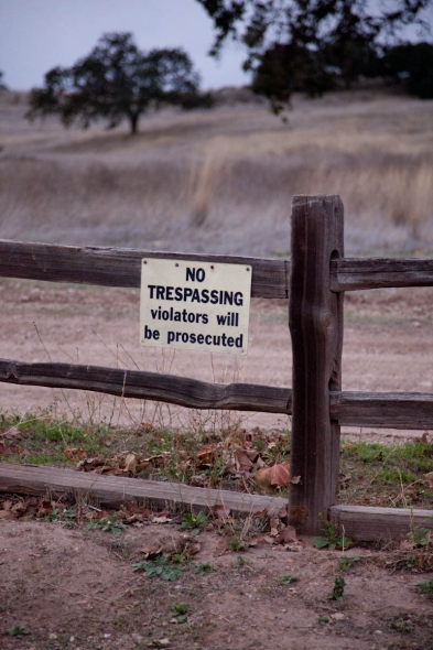 Neverland "No Trespassing" Sign