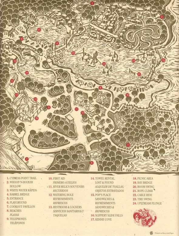 1993 River Country Map