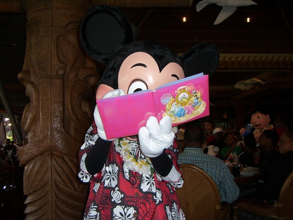 Mickey Signing his Autograph