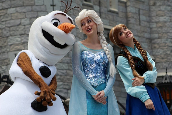 Anna, Elsa, and Olaf