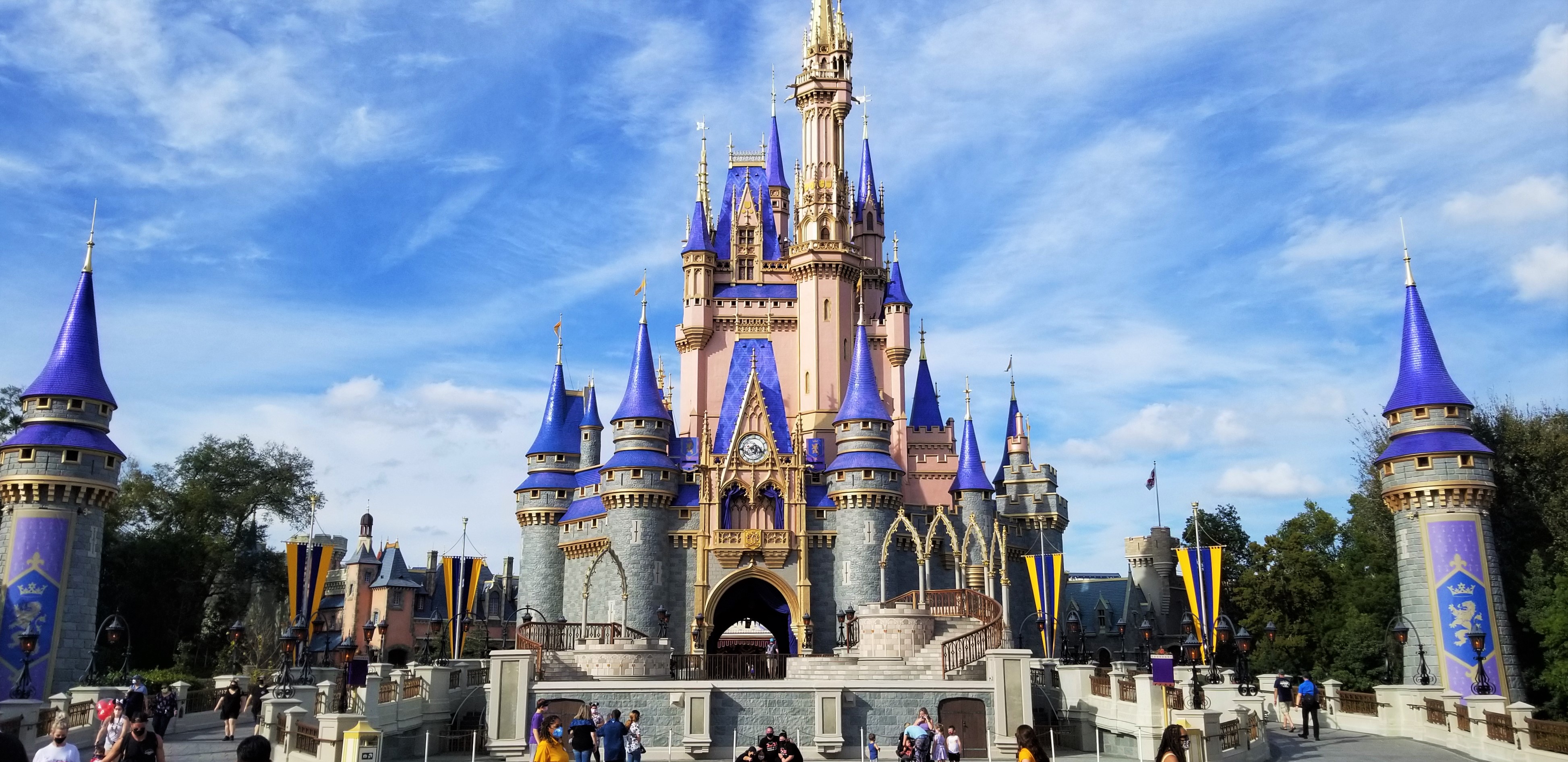 Cinderella Castle under blue skies