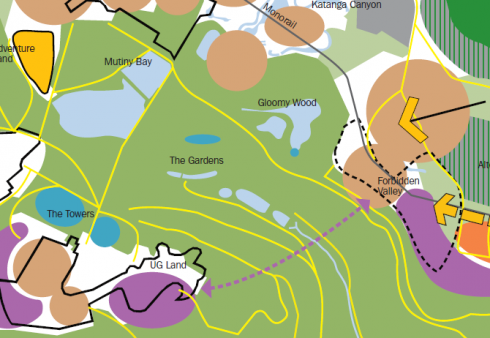 Alton Towers Cross Valley Ride route