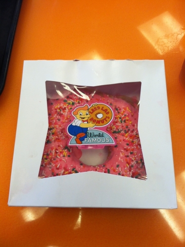 The Giant Pink Donut from Lard Lad Donuts