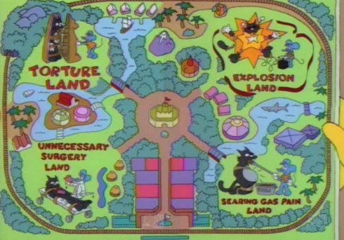 Itchy & Scratchy Land map