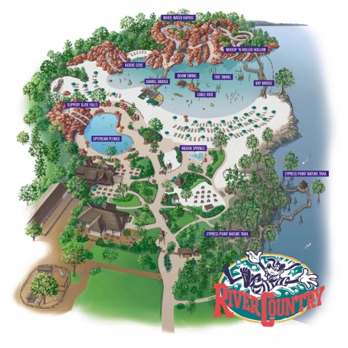Disney's River Country map