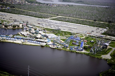 Six Flags New Orleans aerial view pre-flood