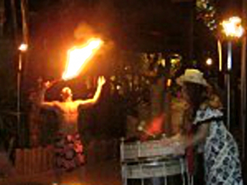 Polynesian Resort Torch Lighting