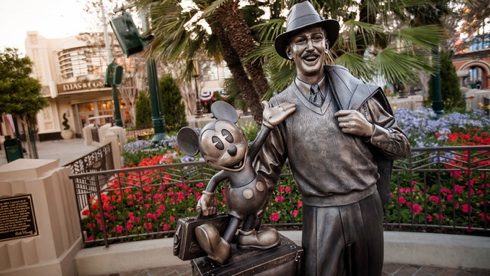 Walt and Mickey on Buena Vista Street
