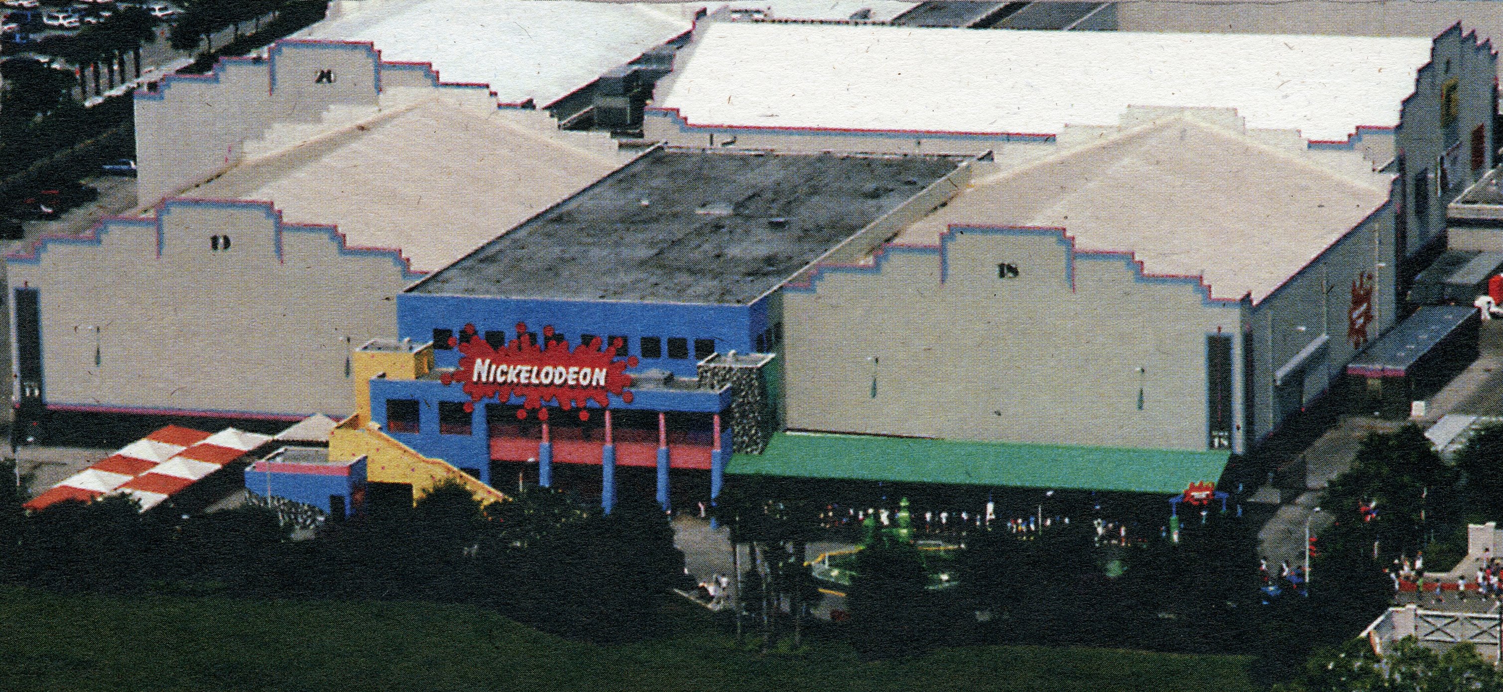 An aerial view of the Nickelodeon complex