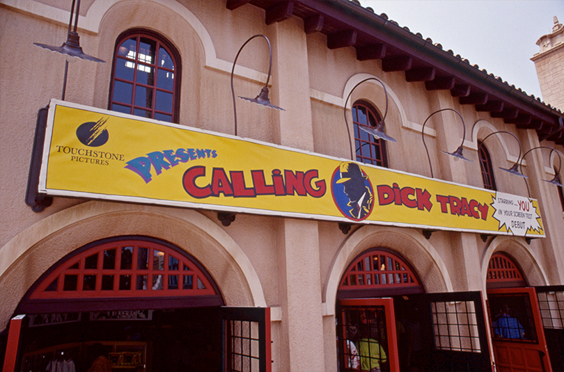 Calling Dick Tracy banner on Pacific Electric Pictures