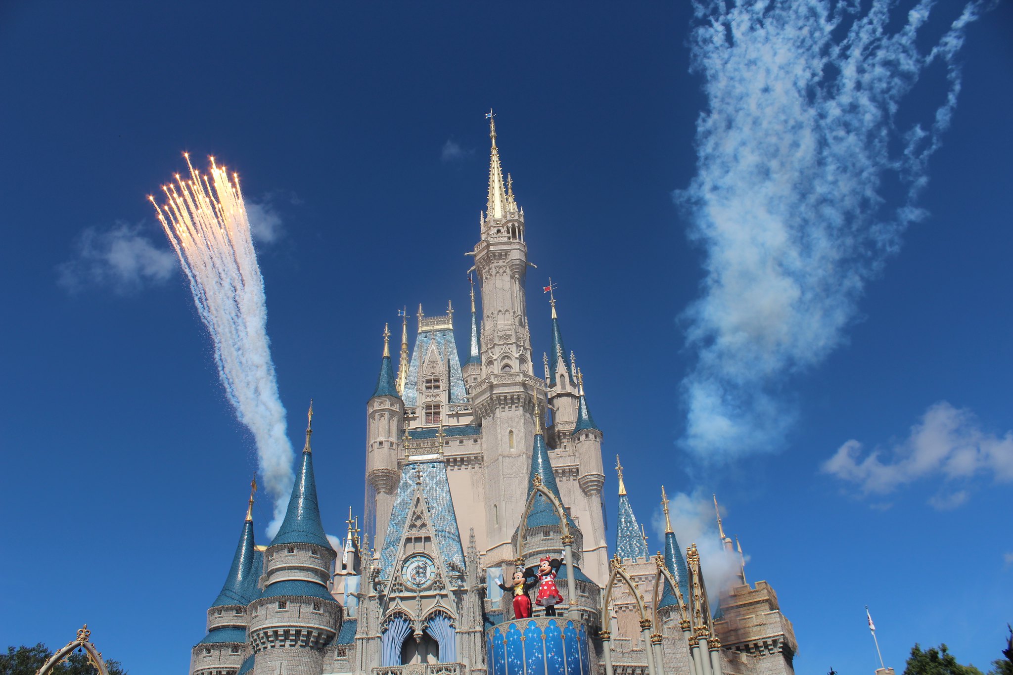 Castle with fireworks, Walt Disney World