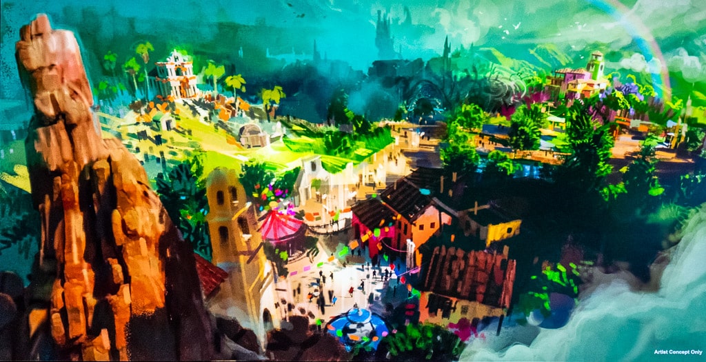 D23 concept art for villain's land at Walt Disney World's Magic Kingdom