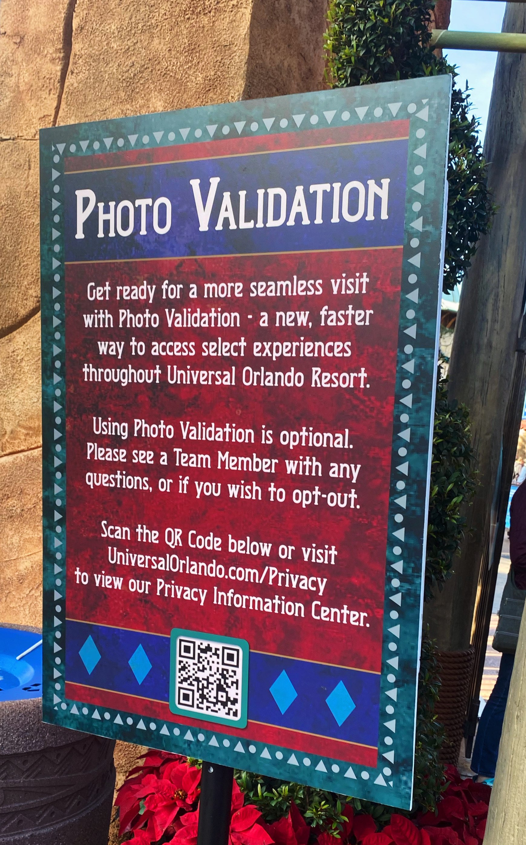 Photo Validation Information at Universal Orlando Resort