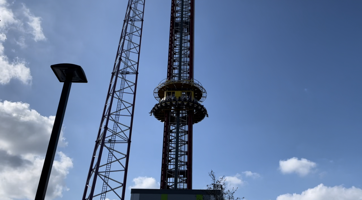 ICON's drop tower in ascent