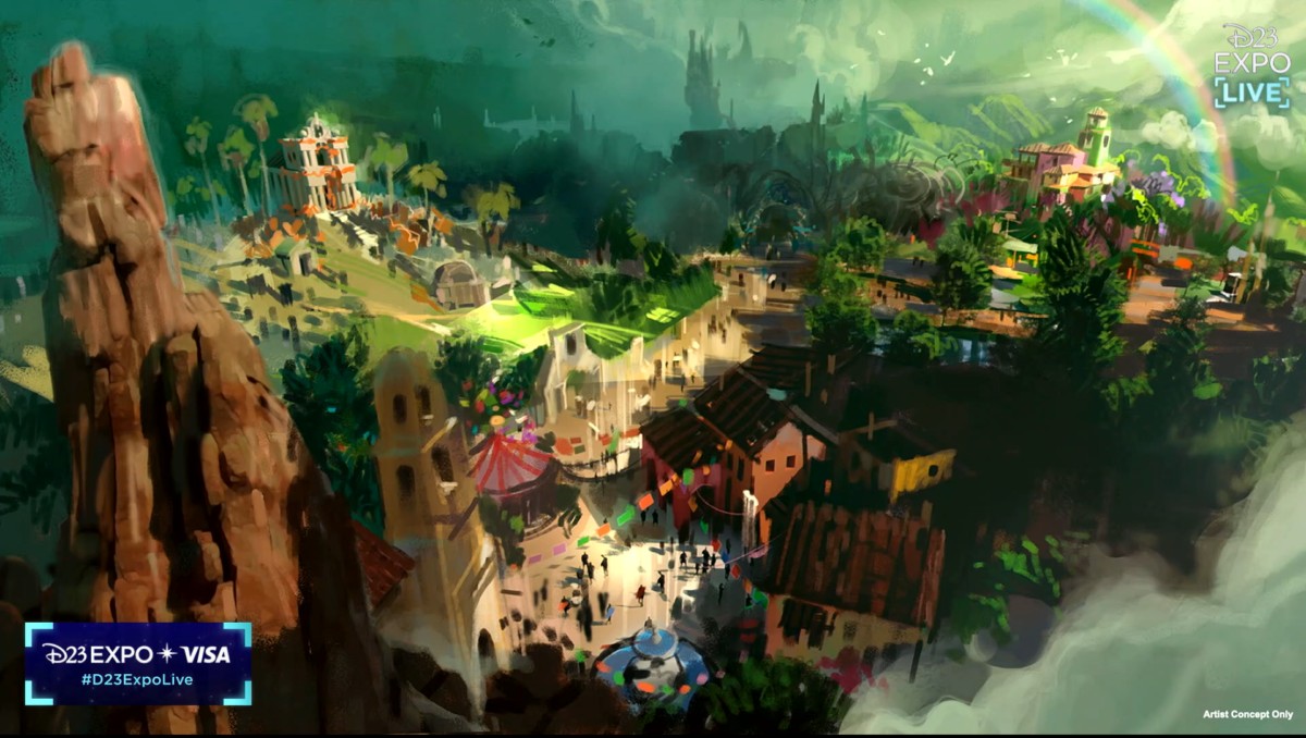 Concept Art For The Proposed Coco, Encanto and Villains Themed Lands At Walt Disney World's Magic Kingdom