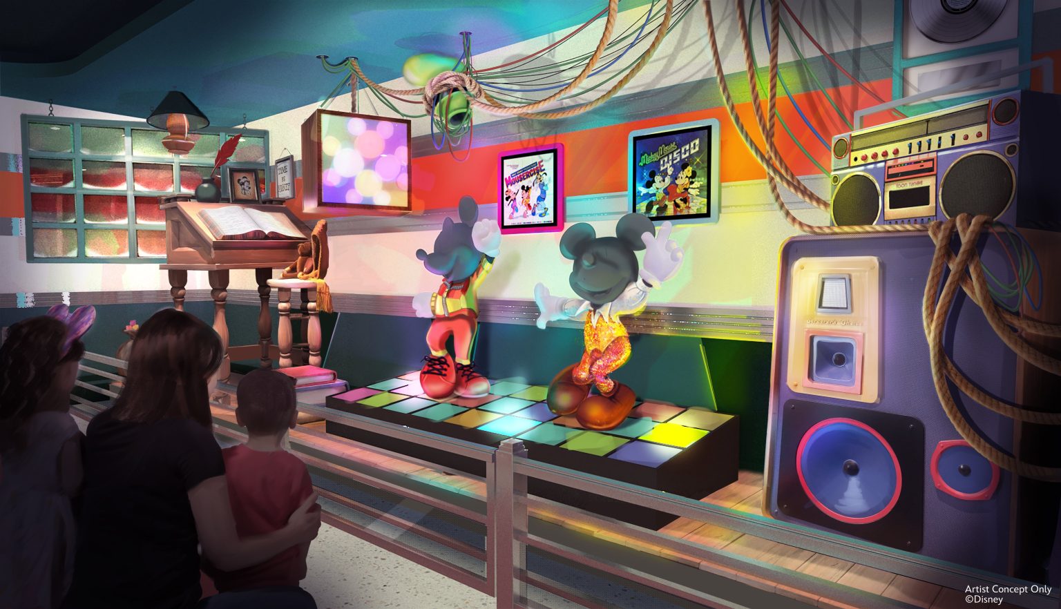 Mickey and Minnie's Runaway Railway concept art in Mickeys ToonTown