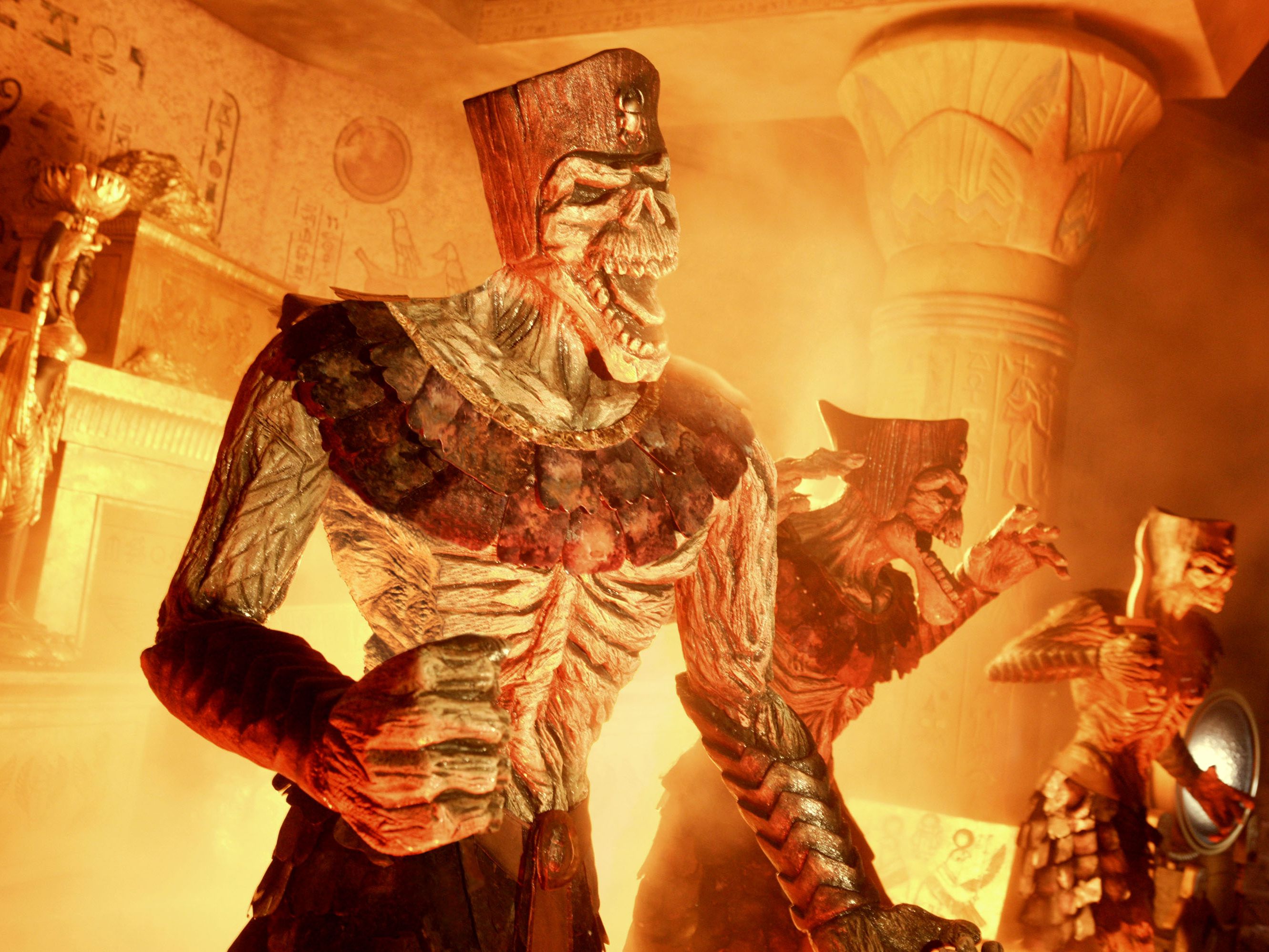 A practical effect mummy as seen on Revenge of the Mummy