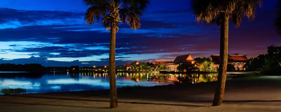 The beach at Walt Disney World's Polynesian Village Resort