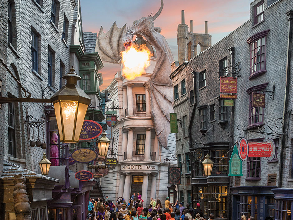 Diagon alley at Universal Studios Florida's Wizarding World of Harry Potter