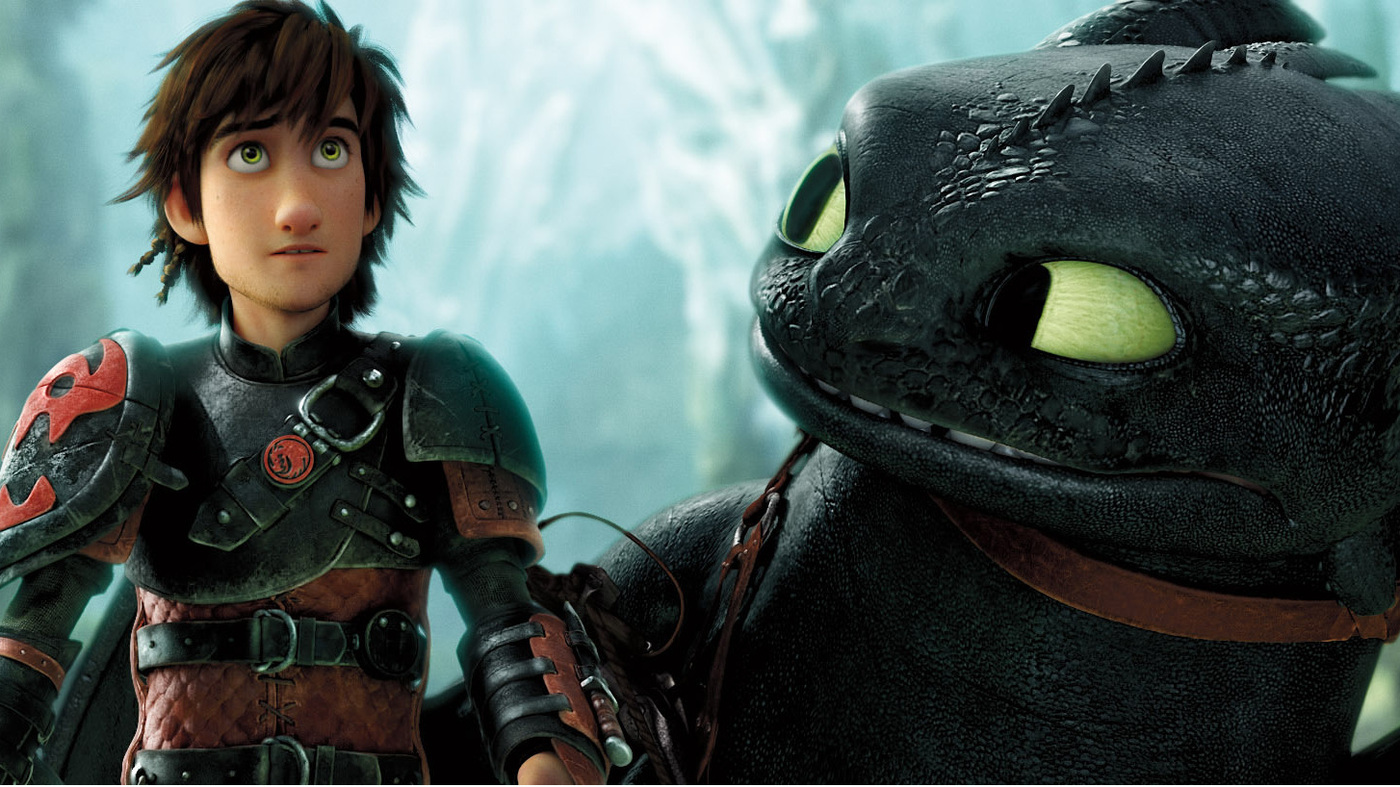 Toothless and Hiccup from How To Train Your Dragon