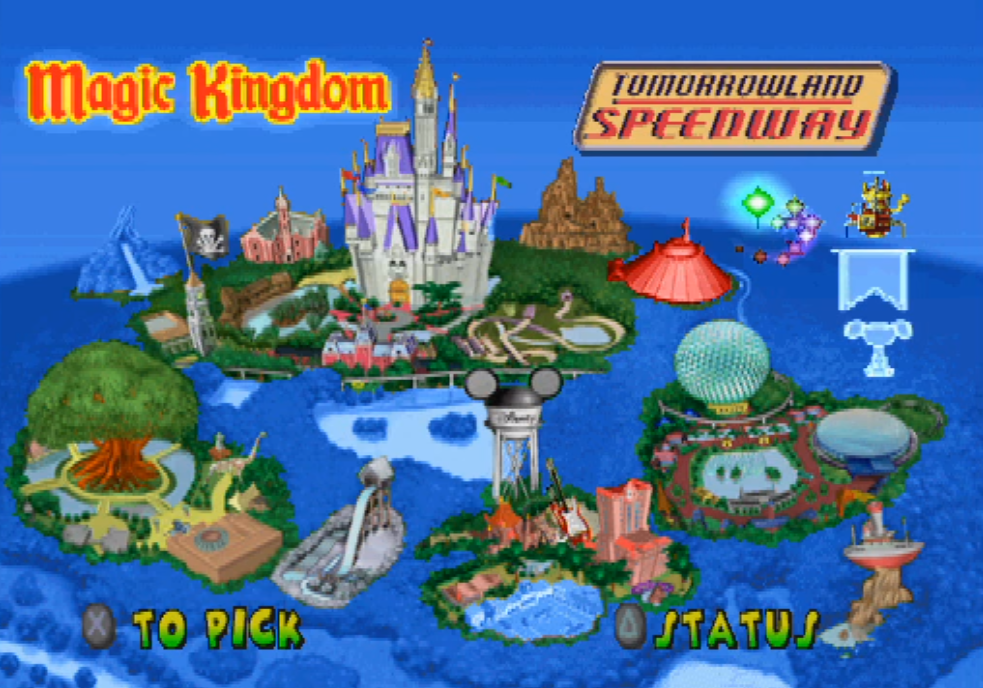 Walt Disney World map in-game