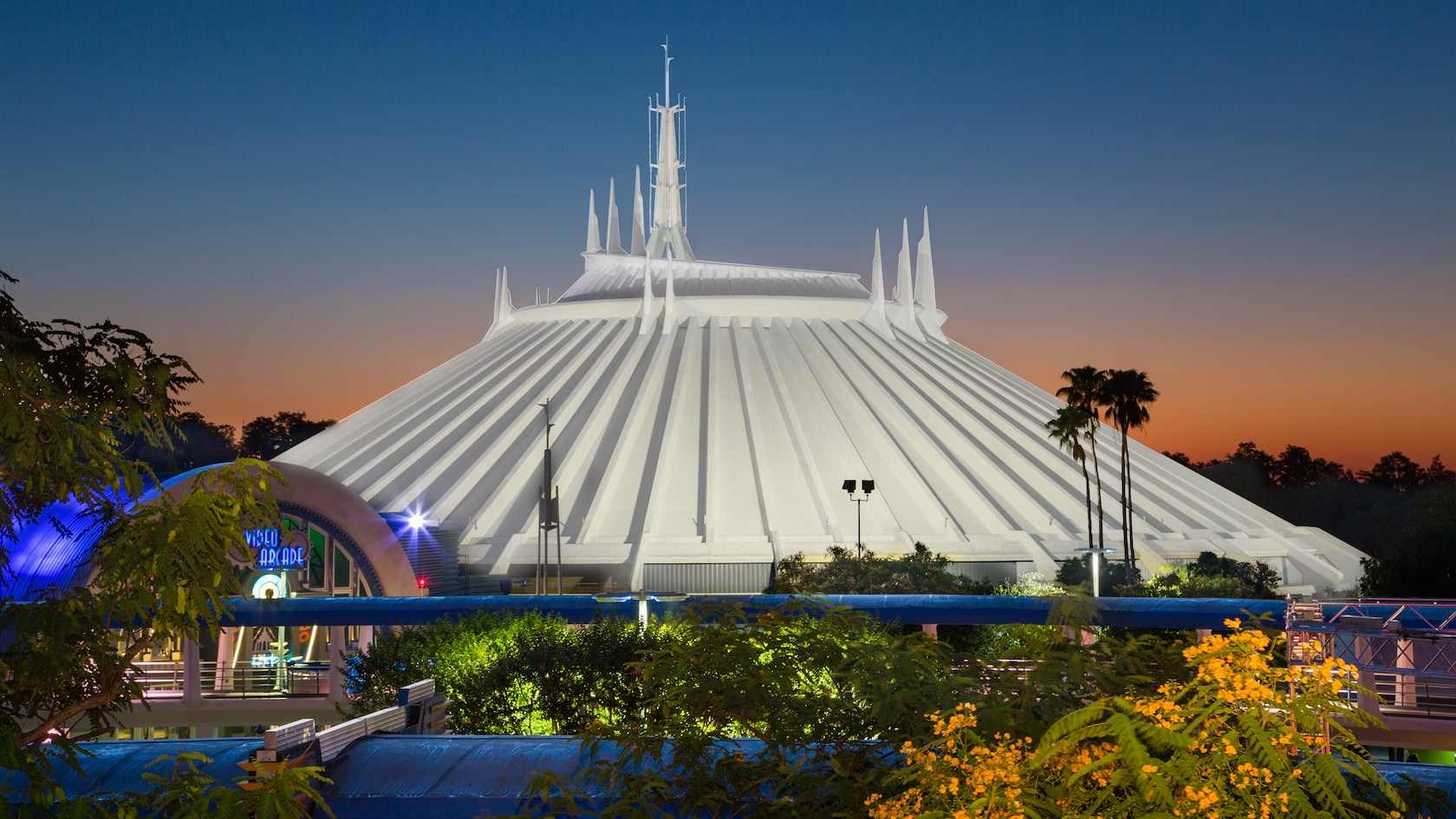 Space Mountain at dusk