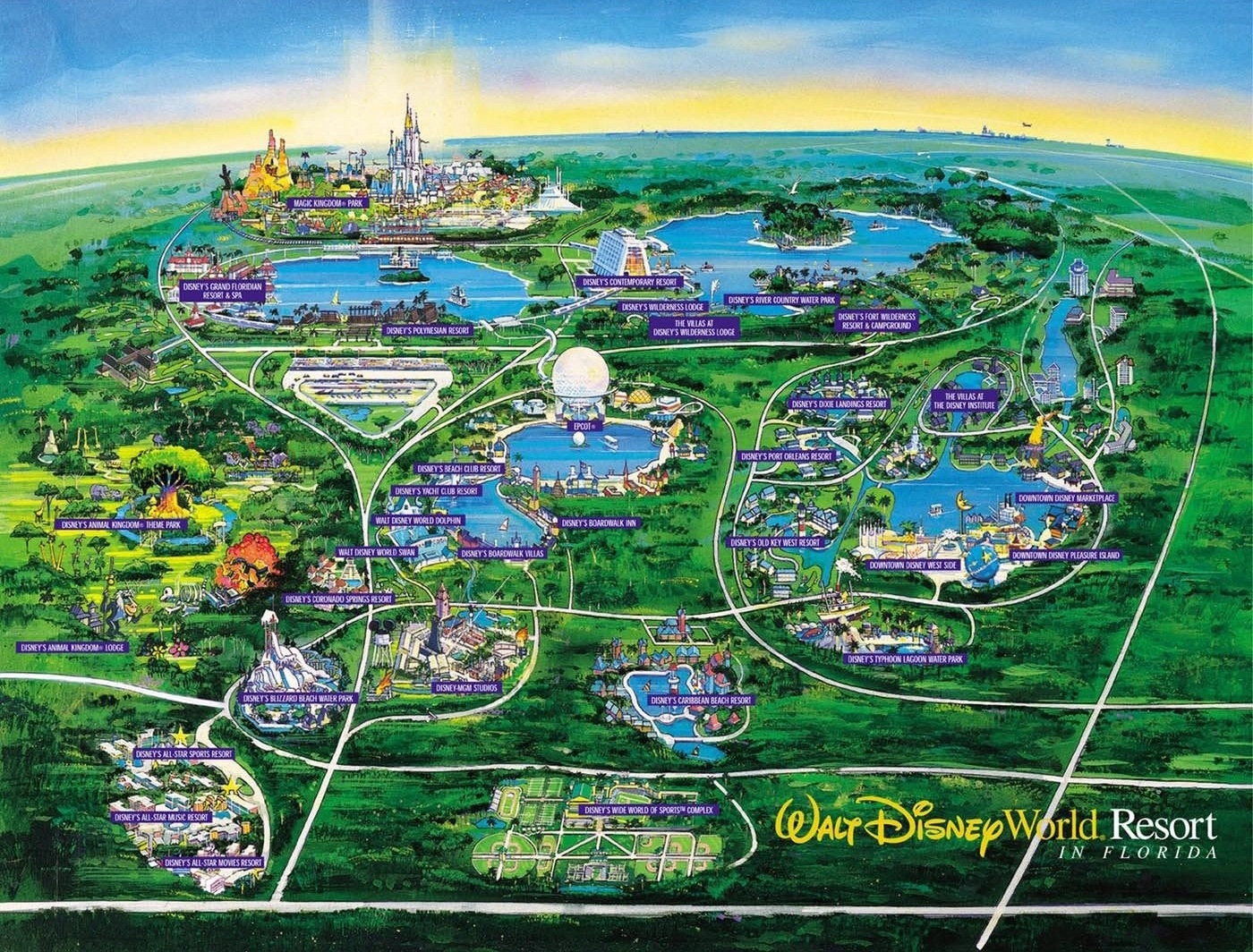 Disney World 1999 map