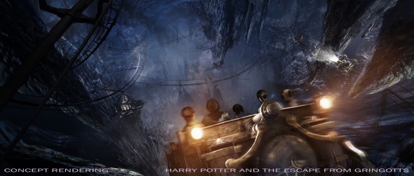 Harry Potter and the Escape from Gringotts concept art