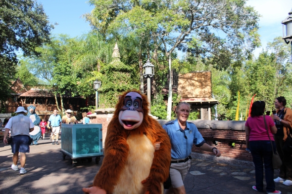 Character attendant and King Louie