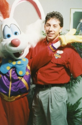 Vincent, a CP at the Backstage Studio Tour, with Roger Rabbit