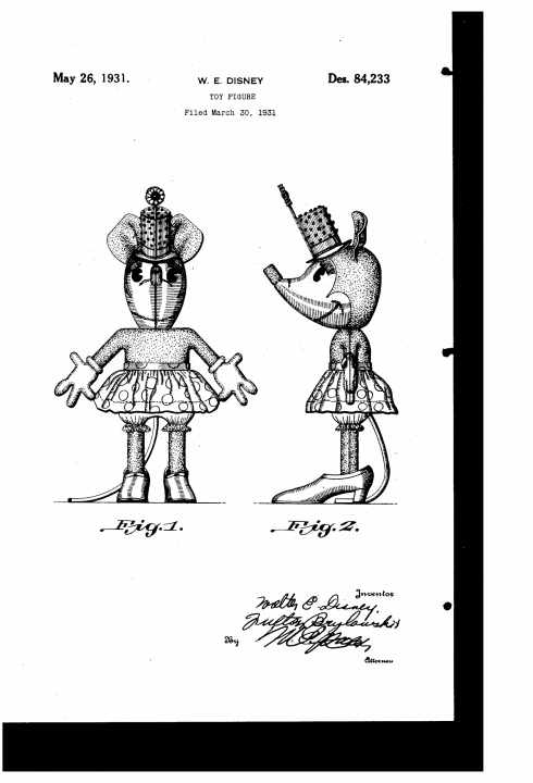 Toy figure patent. Image © Disney.