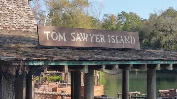 Tom Sawyer Island Sign