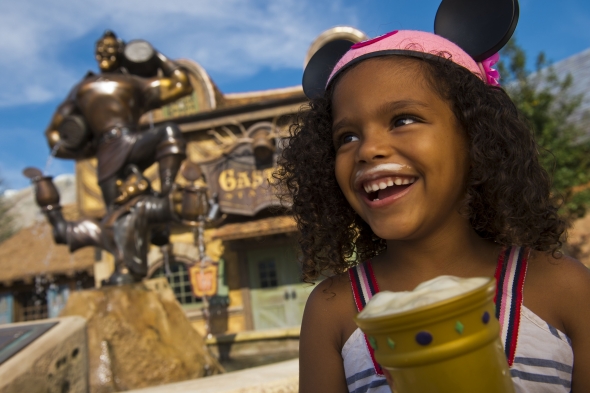 Little girl with Mouse Ears and La Fou's Brew