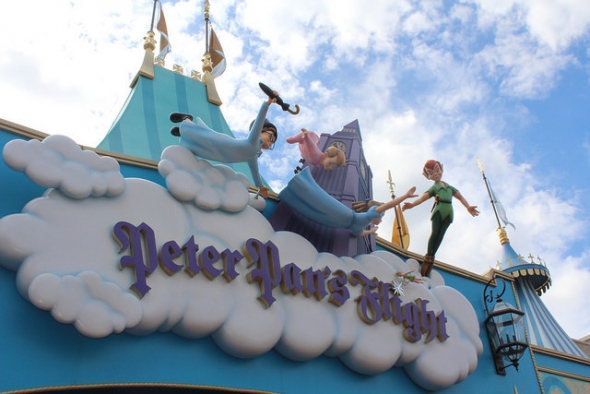 Peter Pan&#039;s Flight sign