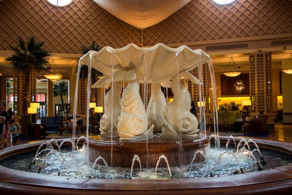 Dolphin hotel fountain