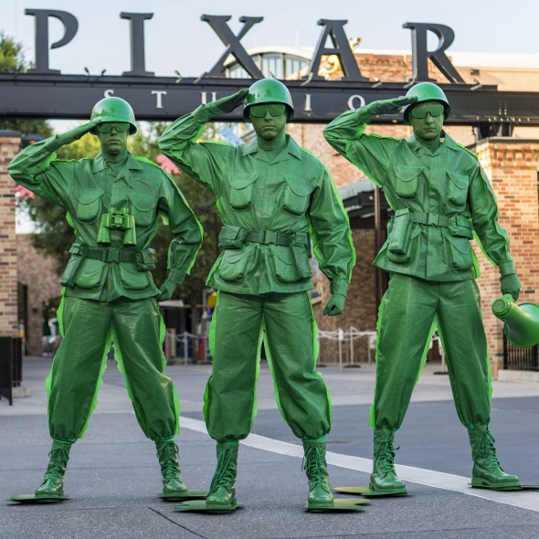 Army Men outside of Pixar Place