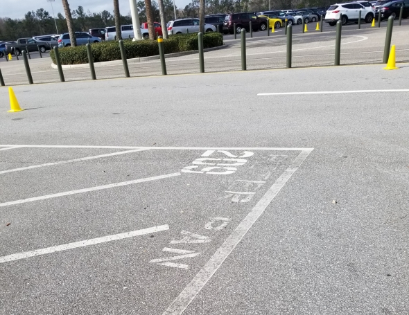 Peter Pan parking row marker