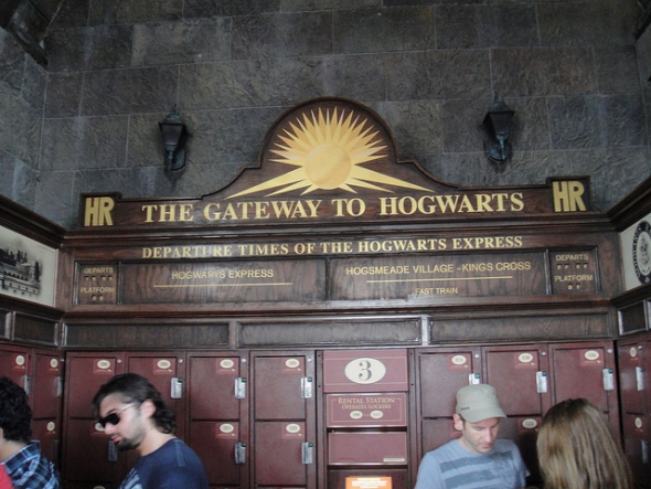 Lockers inside Harry Potter attraction