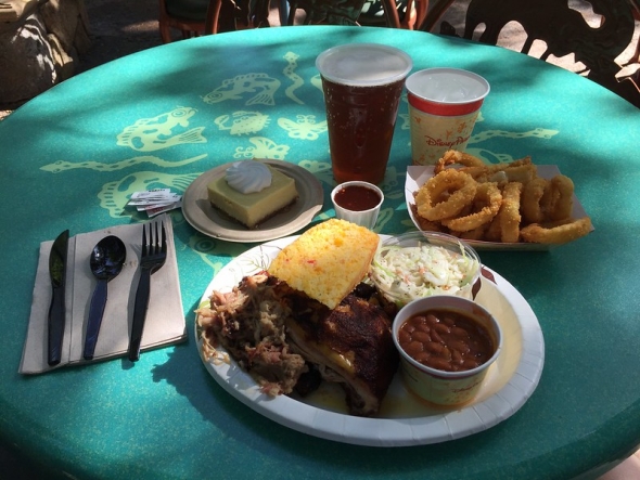 Plates of food from Flame Tree Barbecue