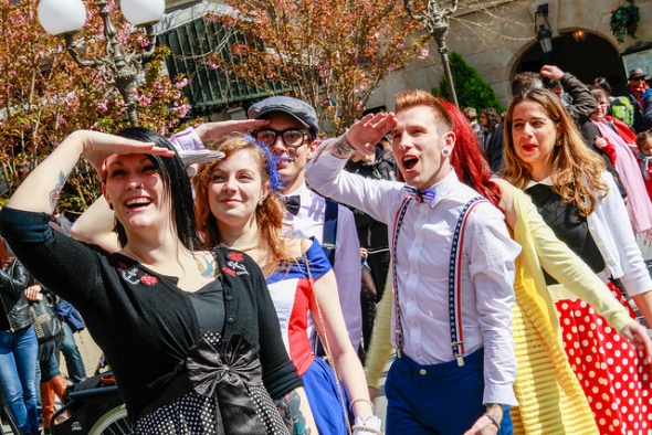Dapper Day participants looking snazzy
