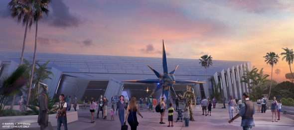 Concept Art for Guardians of the Galaxy Coaster