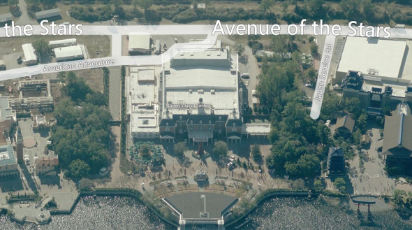American Adventure from above