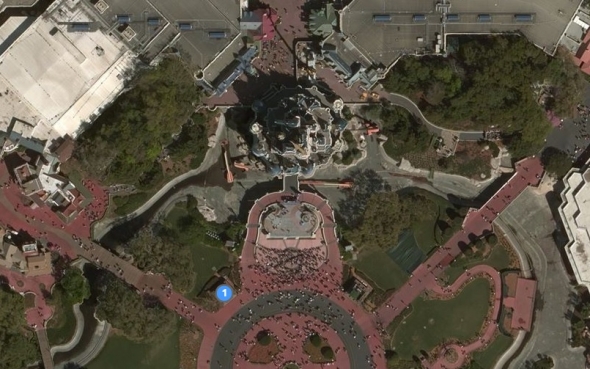 Cinderella Castle from above
