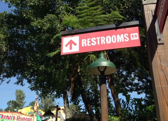 Animal Kingdom restrooms sign